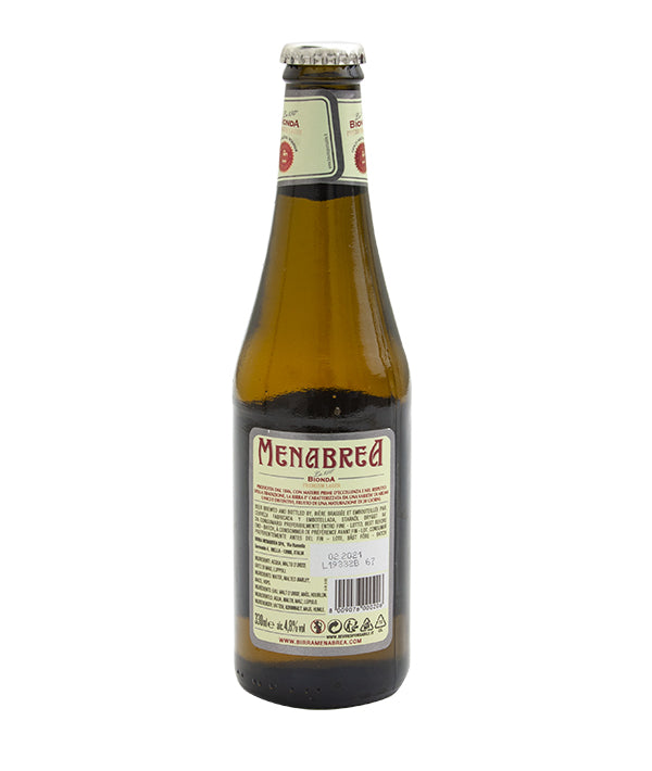 BIRRA MENABREA BIONDA BOTTIGLIA LT 0,33 PZ 24