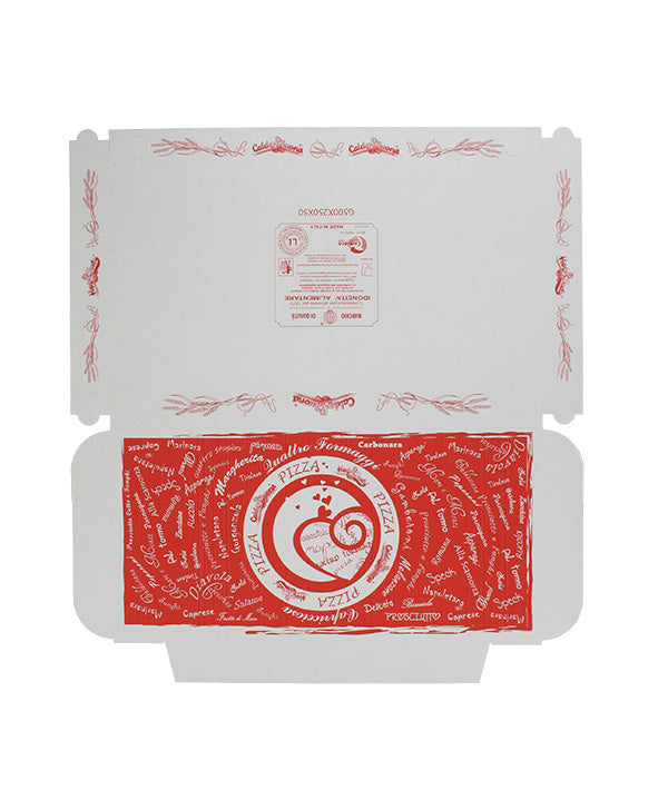 BOX PIZZA CM 50X25 H5 CUORE GR 145 LINER PZ 100
