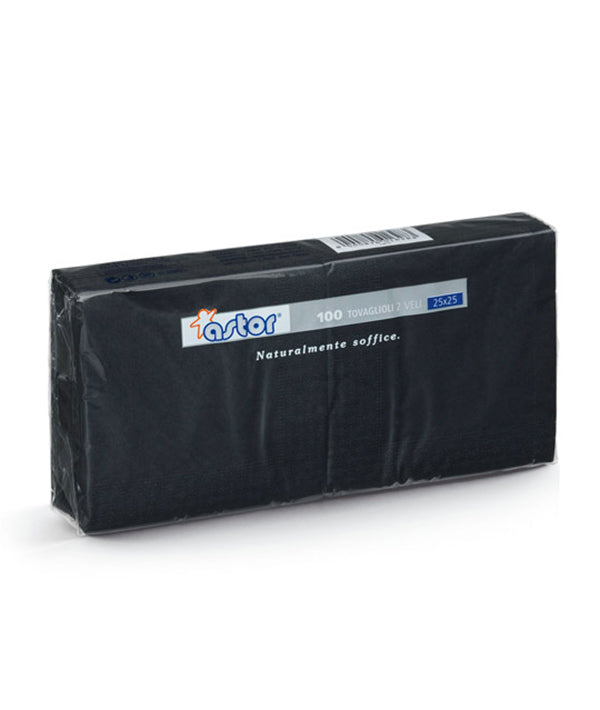 TOVAGLIOLI NERO 2 VELI CM 25X25 PZ 100