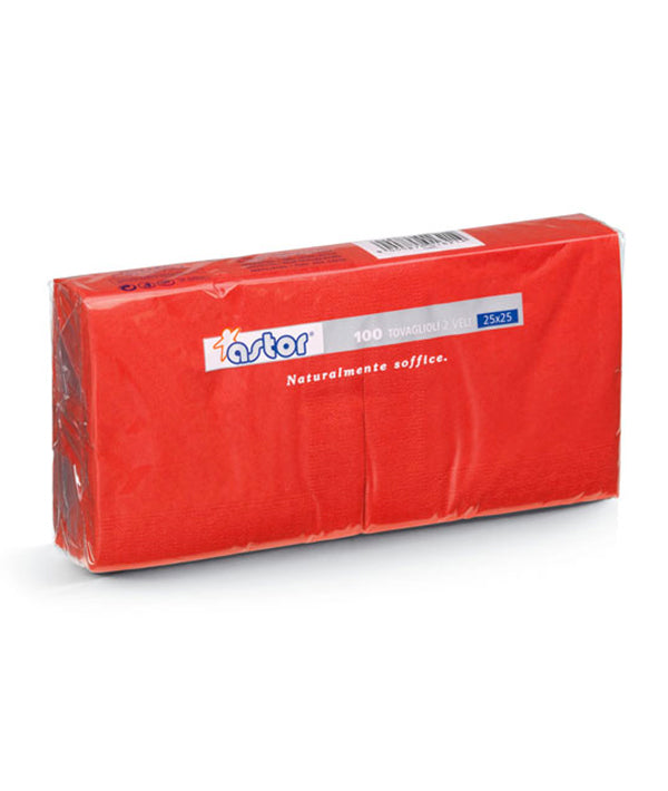 TOVAGLIOLI ROSSO 2 VELI ASTOR CM 25X25 PZ 100