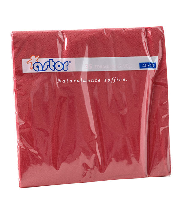 TOVAGLIOLI ROSSO 2 VELI ASTOR CM 40X40 PZ 35