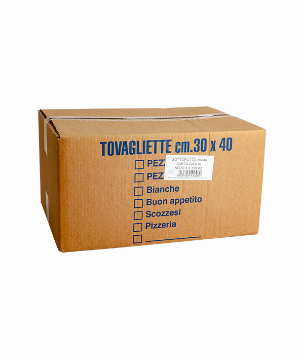 TOVAGLIETTA CARTA PAGLIA NERO CM 30X40 PZ 500