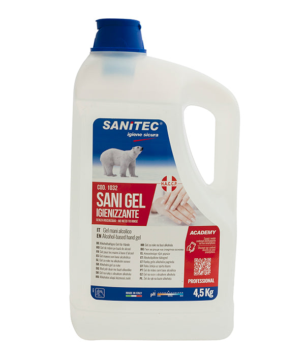 SANI GEL MANI IGIENIZZANTE SENZA RISCIACQUO 1032 SANITEC KG 4,5