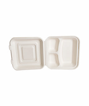 CONTENITORE COMPOSTABILE KEBAB 3/SCOMPARTI H10 CM 25X25 PZ 25