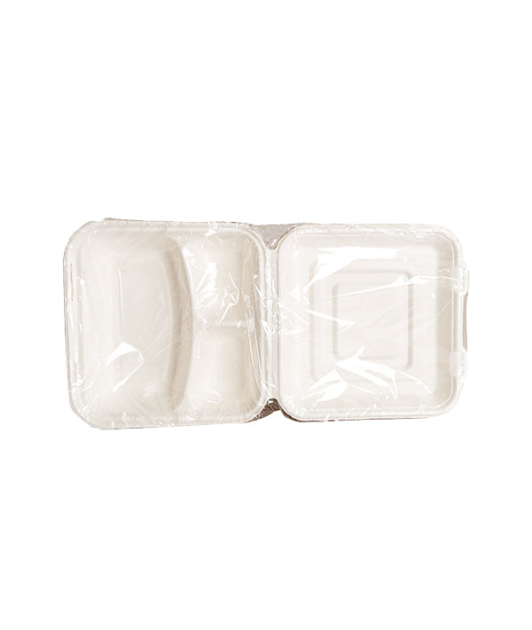 CONTENITORE COMPOSTABILE KEBAB 3/SCOMPARTI H10 CM 25X25 PZ 25