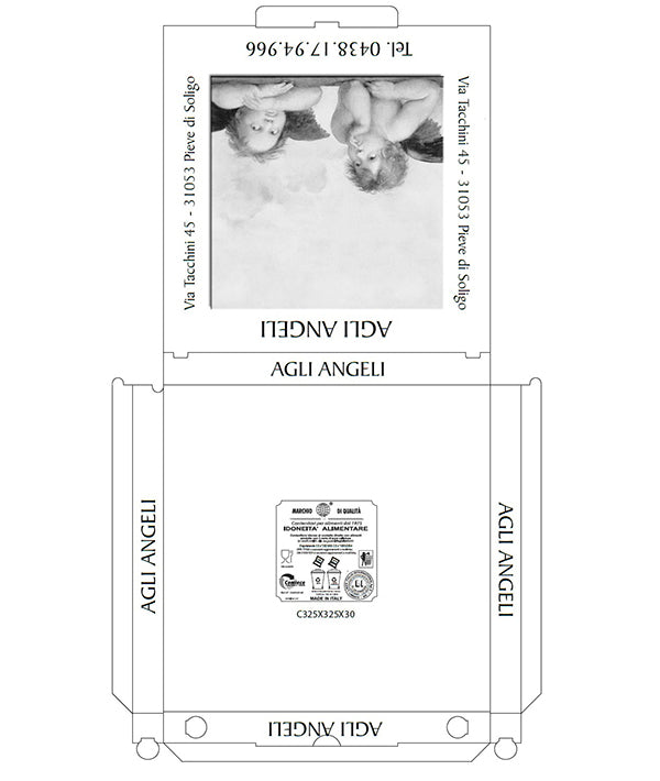 BOX PIZZA PERSONALIZZABILE AGLI ANGELI CM 32,5 PZ 100