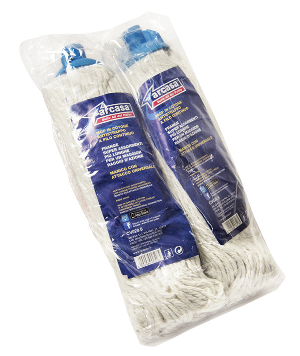 MOP COTONE BIANCO A TRECCIA PZ 2