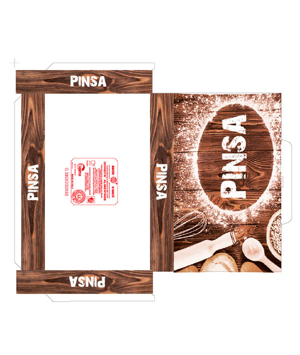 BOX PIZZA PINSA CM 38X23 H5 GR 104 LINER PZ 100