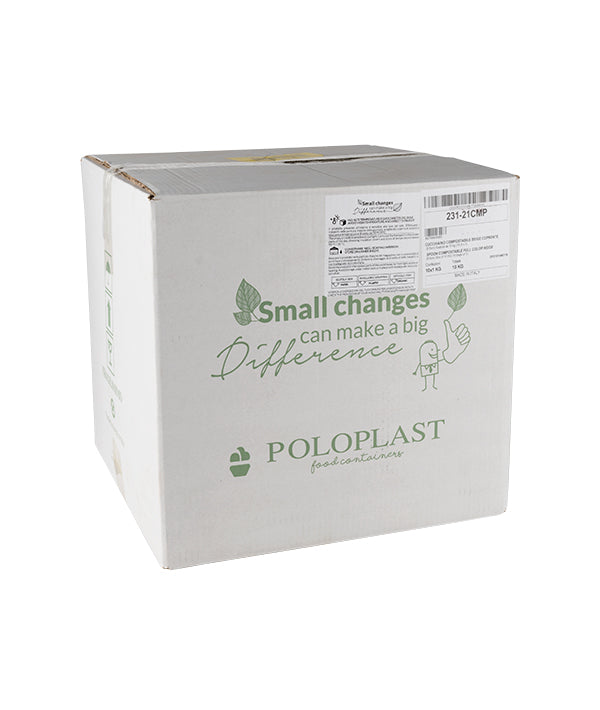 CUCCHIAINI BEIGE COMPOSTABILI CM 9,6 PZ 550