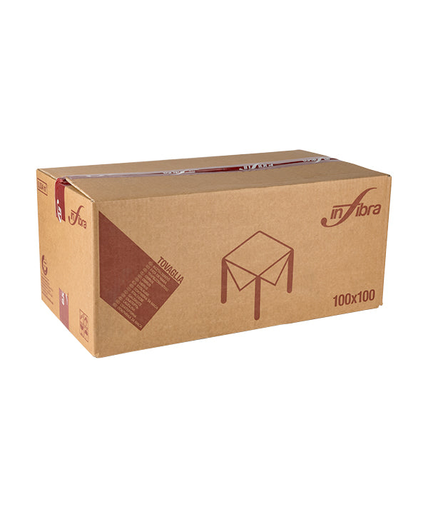 TOVAGLIA BIANCA PIEGATA 1/8 TIPO A CM 100X100 PZ 50