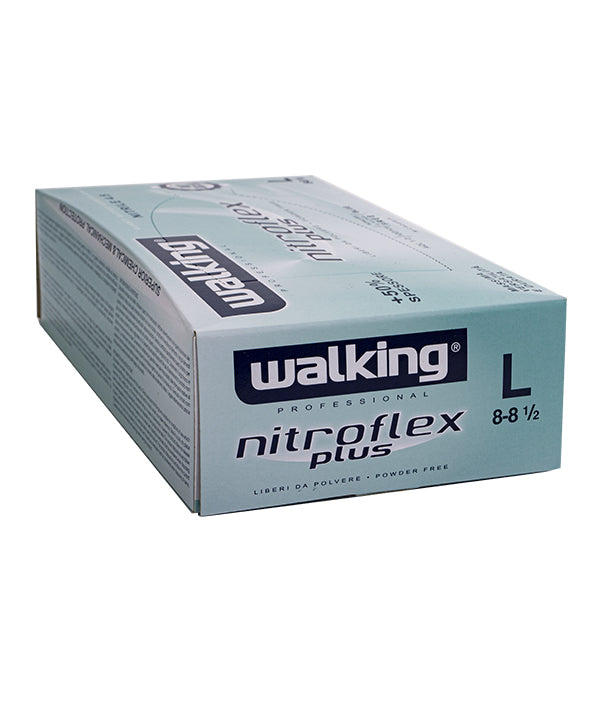GUANTI MONOUSO NITROFLEX TG. L BLU SENZA POLVERE PZ 100