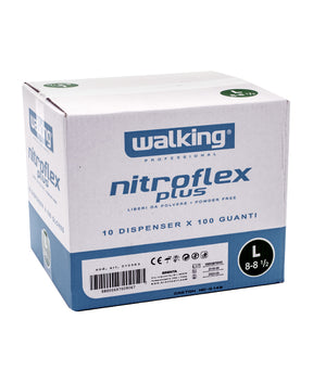 GUANTI MONOUSO NITROFLEX TG. L BLU SENZA POLVERE PZ 100
