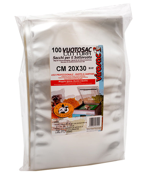SACCHETTO SOTTOVUOTO PER COTTURA CM 20X30 PZ 100