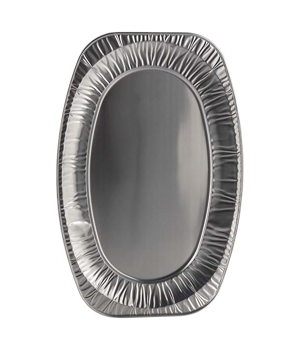 VASSOIO OVALE ALLUMINIO V3 H2,2 CM 55X36 PZ 10