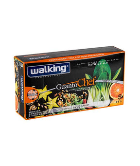 GUANTI MONO CHEF NITRILE TG. S NERI SENZA POLVERE PZ 100