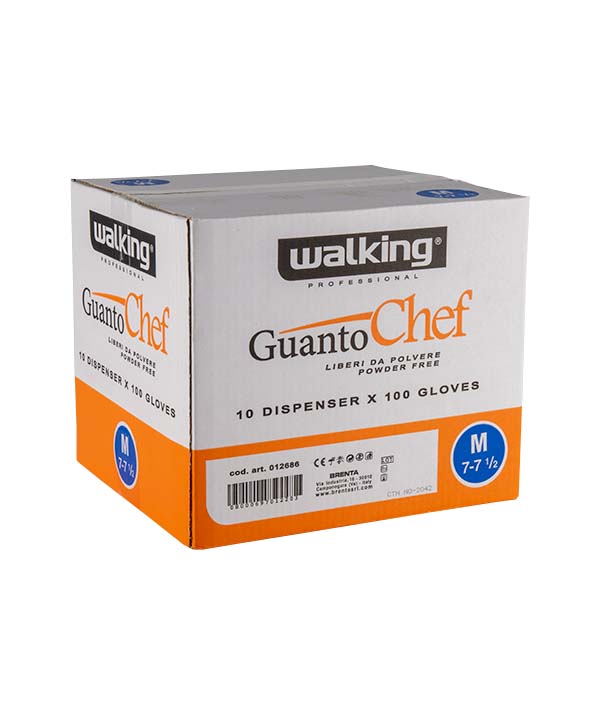 GUANTI MONO CHEF NITRILE TG. M NERI SENZA POLVERE PZ 100