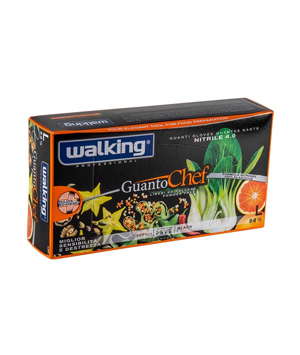GUANTI MONO CHEF NITRILE TG. L NERI SENZA POLVERE PZ 100