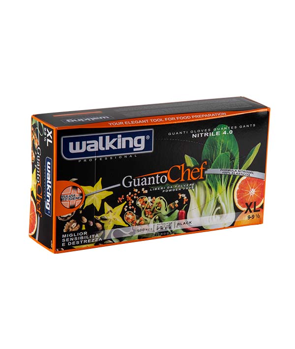 GUANTI MONO CHEF NITRILE TG. XL NERI SENZA POLVERE PZ 100