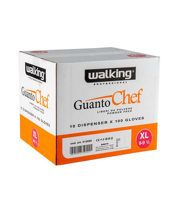GUANTI MONO CHEF NITRILE TG. XL NERI SENZA POLVERE PZ 100