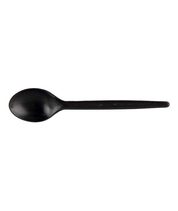 CUCCHIAINO MINI NERO BIODEGRADABILE CM 10 PZ 50