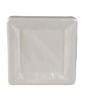 PIATTI QUADRATI AVORIO BIODEGRADABILI CM 26 PZ 50