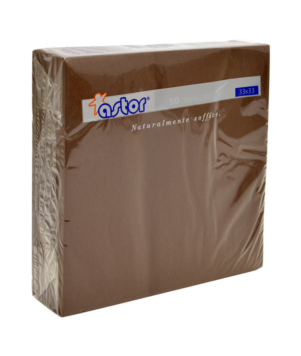 TOVAGLIOLI MARRONE 2 VELI ASTOR CM 33X33 PZ 50