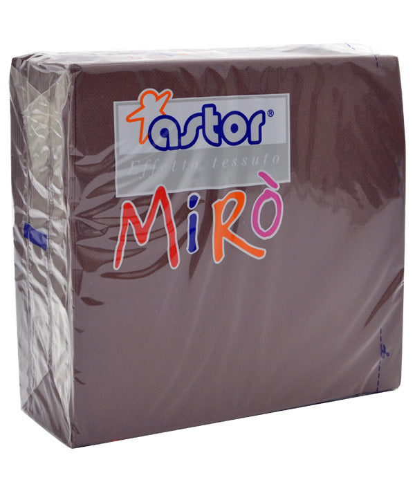 TOVAGLIOLI MARRONE 2 VELI GOFFRATO MIRO' CM 38X38 PZ 40