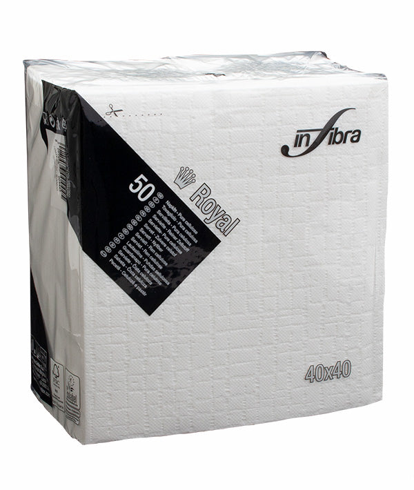 TOVAGLIOLI BIANCHI 4 VELI ROYAL INFIBRA CM 40X40 PZ 50