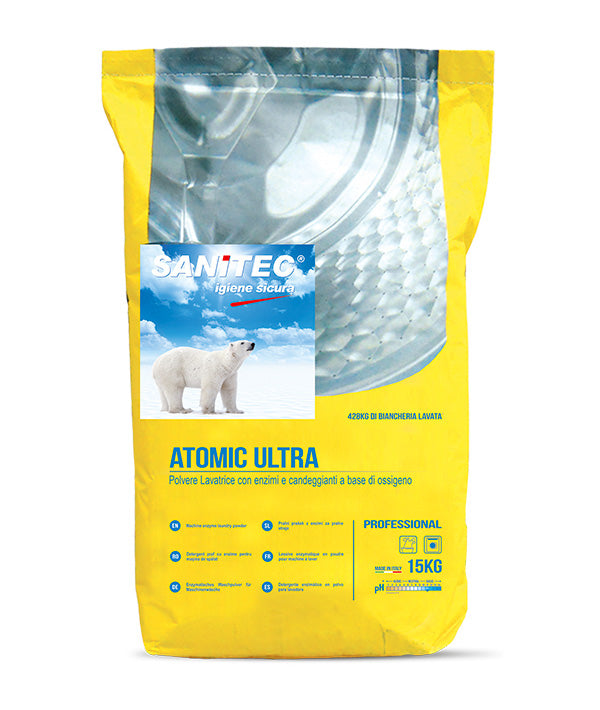 DETERSIVO LAVATRICE POLVERE ATOMIC ULTRA 2080 SANITEC KG 15
