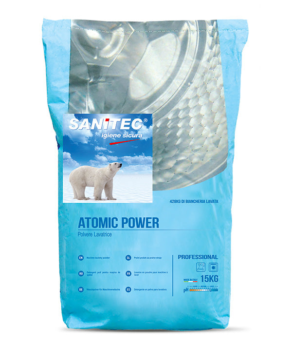 DETERGENTE LAVATRICE POLVERE ATOMIC POWER 2085 SANITEC KG 15