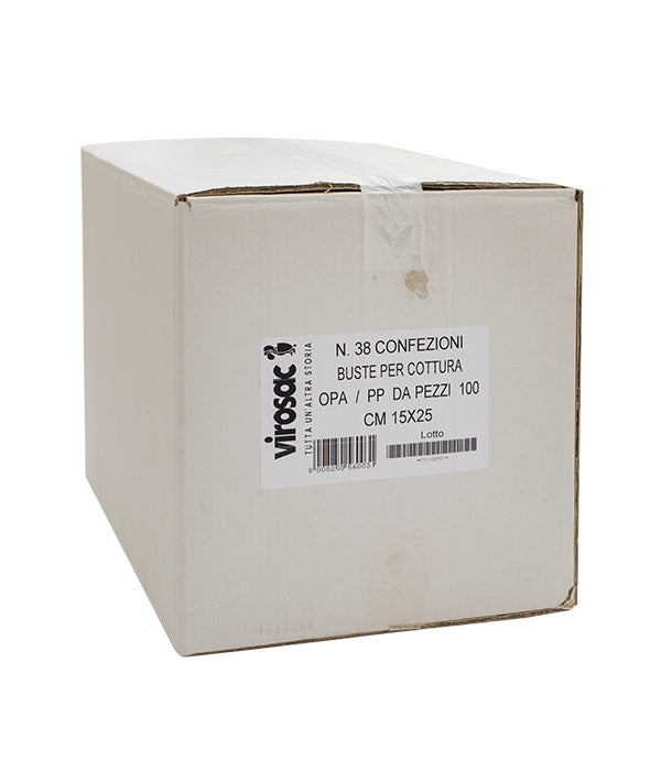SACCHETTO SOTTOVUOTO PER COTTURA CM 15X25 PZ 100