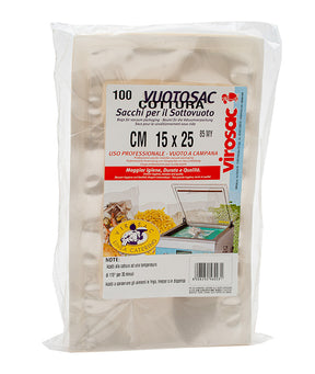 SACCHETTO SOTTOVUOTO PER COTTURA CM 15X25 PZ 100