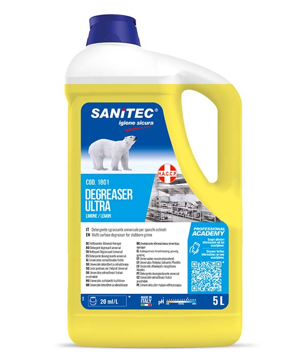 SGRASSATORE UNIVERSALE ULTRA LIMONE HACCP 1801 SANITEC KG 5
