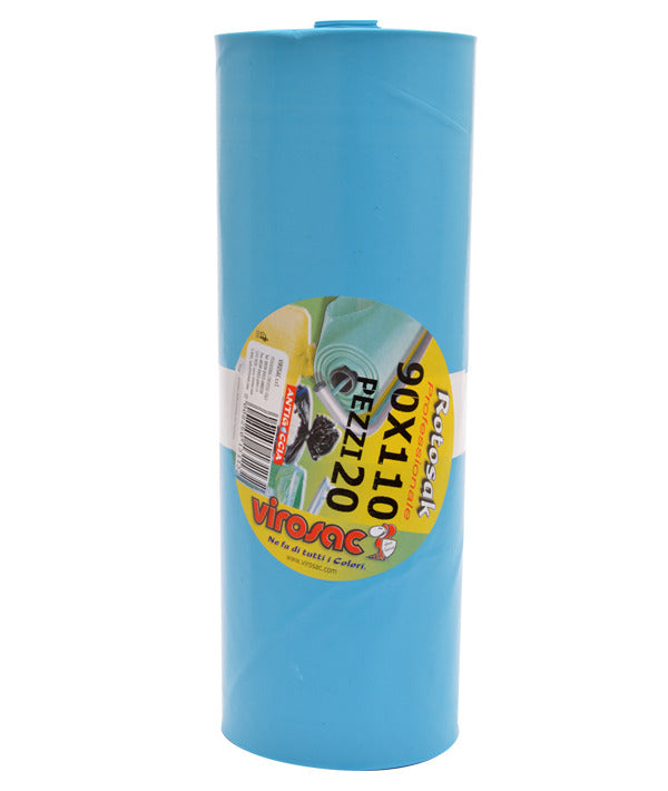SACCO IMMONDIZIA AZZURRO ROTOSAK VIROSAC CM 90X110 PZ 20