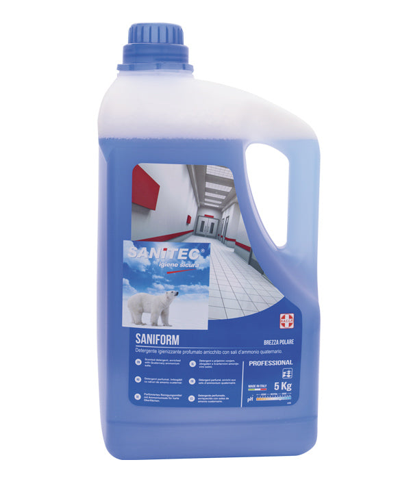 DETERGENTE PAVIMENTI SANIFORM HACCP BREZZA POLARE 1521 
SANITEC KG 5