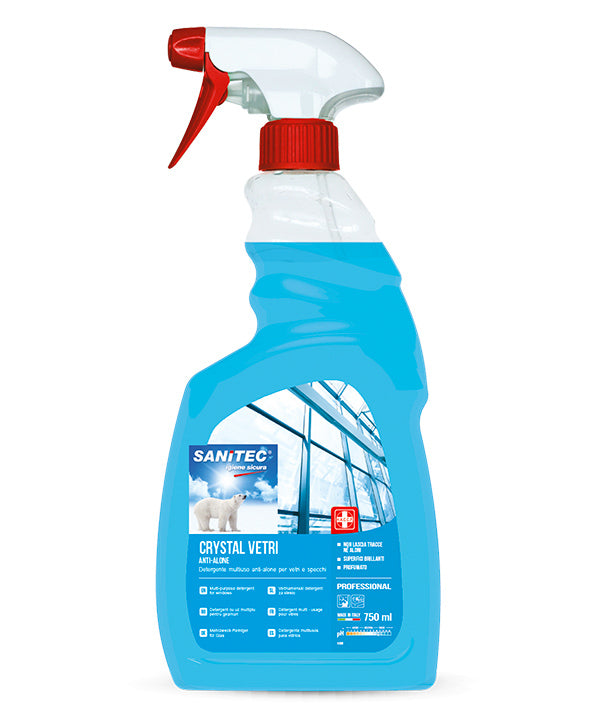 DETERGENTE CRYSTAL VETRI ANTIALONE 1866 SANITEC ML 750
