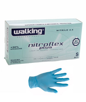 GUANTI MONO NITROFLEX TG .S BLU SENZA POLVERE PZ 100
