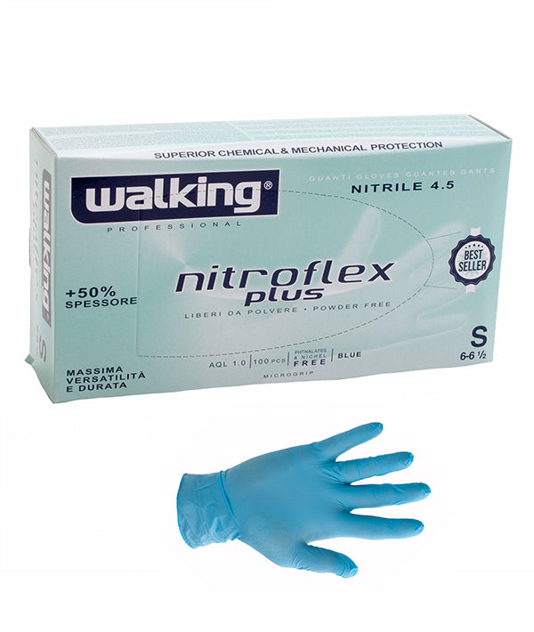 GUANTI MONO NITROFLEX TG .S BLU SENZA POLVERE PZ 100