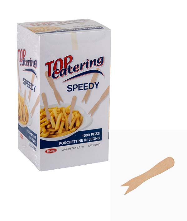 FORCHETTINA BAMBOO 2 PUNTE CM 9 PZ 1000