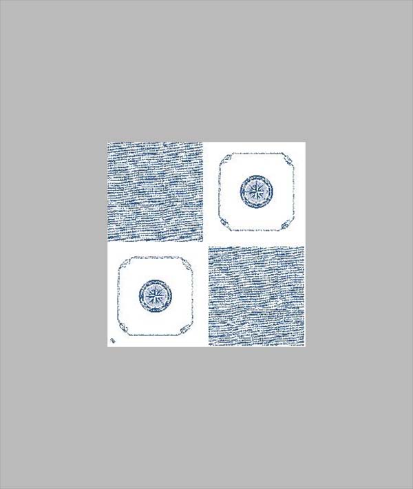TOVAGLIOLI CARTA A SECCO BIO DECORO BLU MARINO CM 40X40 PZ 50