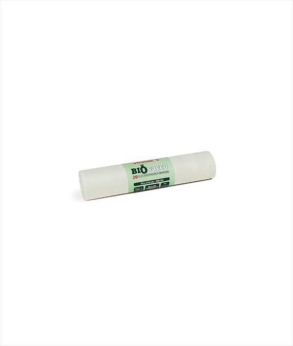 SACCO IMMONDIZIA BIO 12 ROTOLI CM 75X110 VIROSAC PZ 20