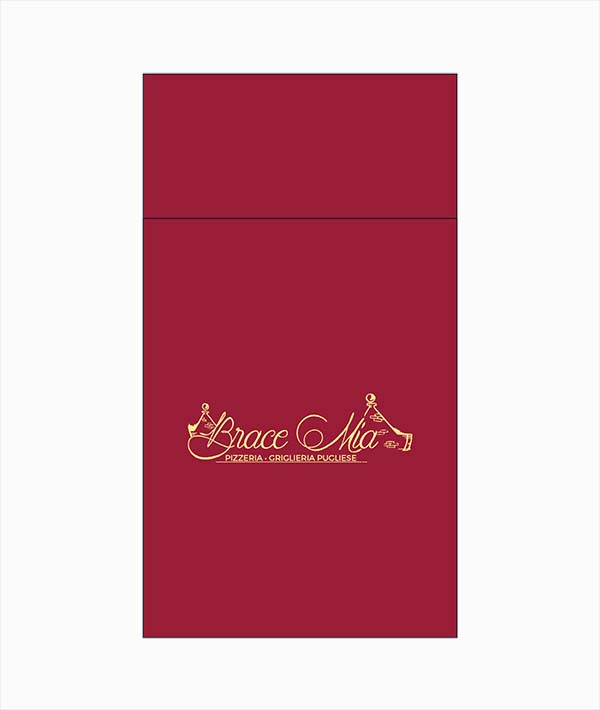 TOVAGLIOLI CARTA A SECCO PORTAPOSATE BORDEAUX PERSONALIZZATO 
CM 40X30 PIERROT PZ 50