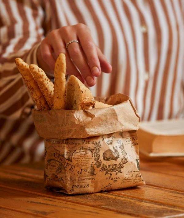 SACCHETTO PORTA PANINO ANTIGRASSO VINTAGE 12+ 9X28 PZ 1000