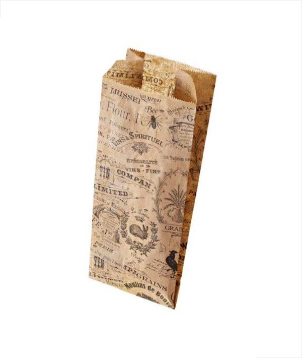 SACCHETTO PORTA PANINO ANTIGRASSO VINTAGE 12+ 9X28 PZ 1000