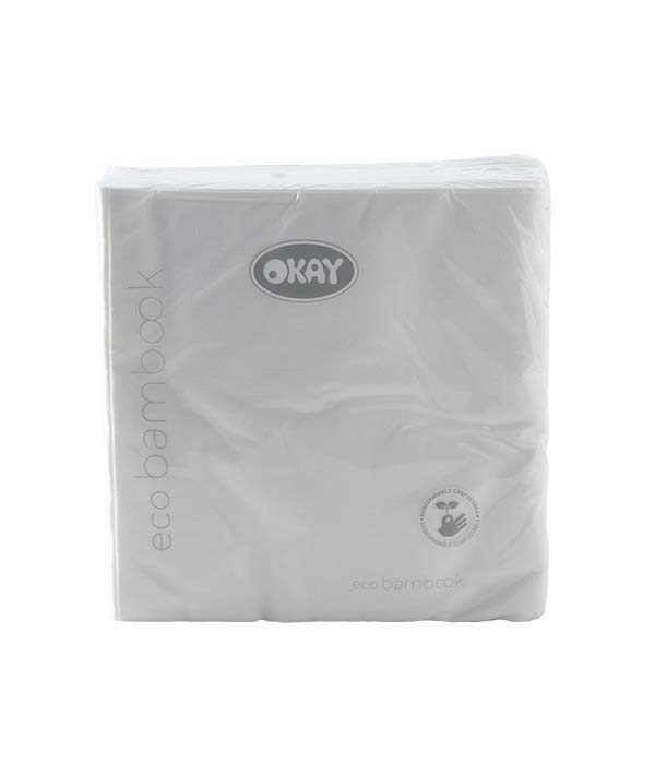 TOVAGLIOLI ECOBAMBOOK BIANCO BIODEGRADABILE CM 40X40 PZ 40