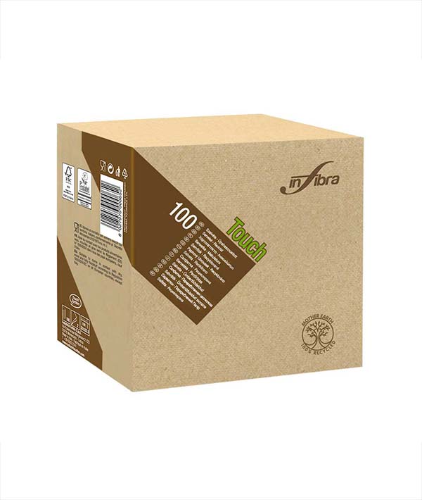 TOVAGLIOLI AVANA 100% ECO MADRE TERRA 2 VELI CM 33X33 PZ 100