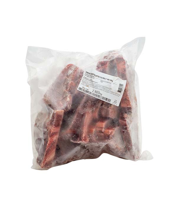 COSTOLETTE DI CERVO 100/130g CONGELATO PZ 19/22 KG 2,5